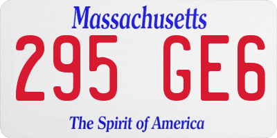 MA license plate 295GE6