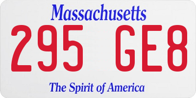 MA license plate 295GE8