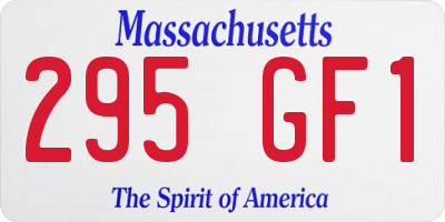 MA license plate 295GF1