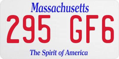 MA license plate 295GF6
