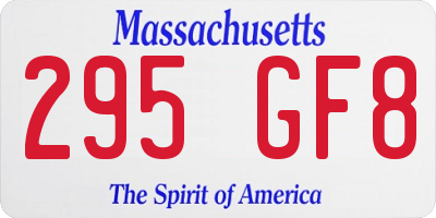 MA license plate 295GF8