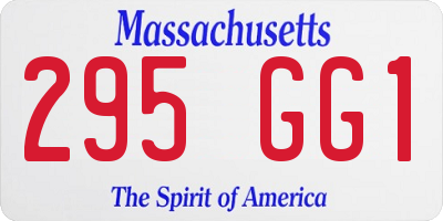 MA license plate 295GG1