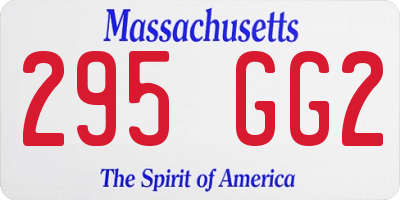MA license plate 295GG2