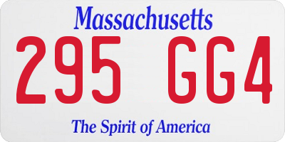 MA license plate 295GG4