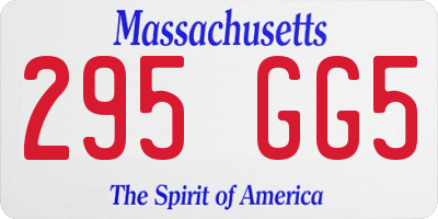 MA license plate 295GG5