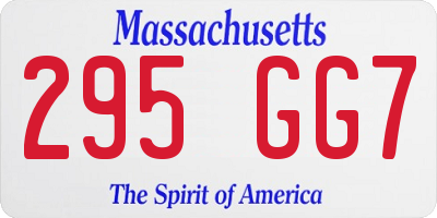 MA license plate 295GG7