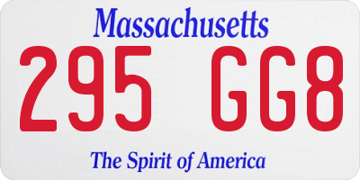 MA license plate 295GG8