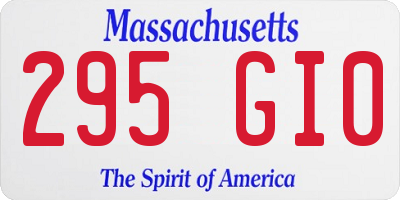 MA license plate 295GI0