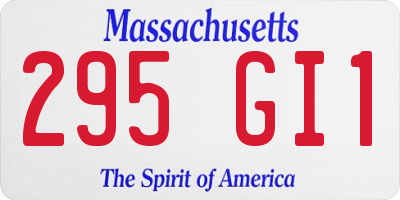 MA license plate 295GI1