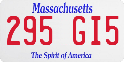 MA license plate 295GI5