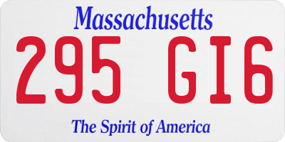 MA license plate 295GI6