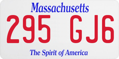 MA license plate 295GJ6