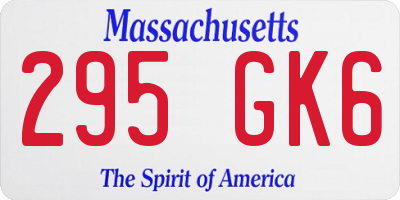 MA license plate 295GK6