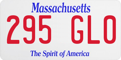 MA license plate 295GL0