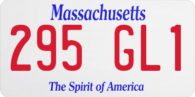 MA license plate 295GL1