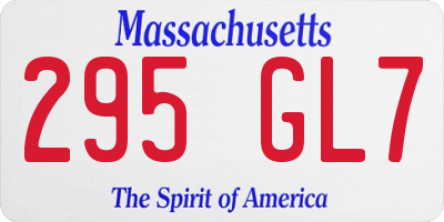 MA license plate 295GL7