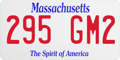 MA license plate 295GM2