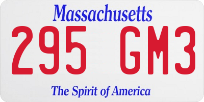 MA license plate 295GM3