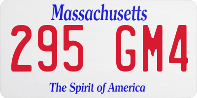 MA license plate 295GM4