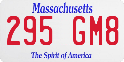 MA license plate 295GM8