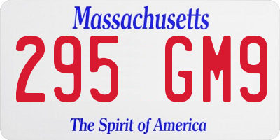 MA license plate 295GM9
