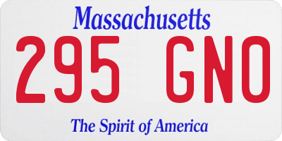 MA license plate 295GN0