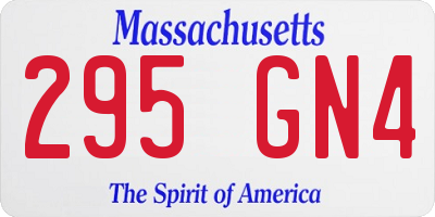 MA license plate 295GN4