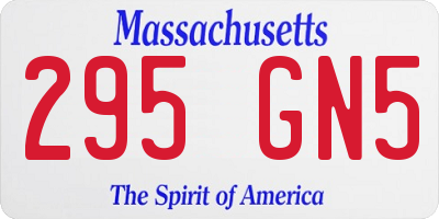 MA license plate 295GN5