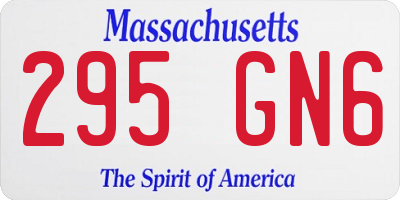 MA license plate 295GN6