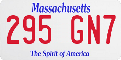 MA license plate 295GN7