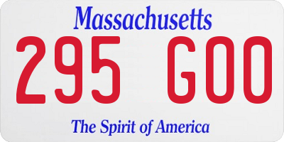 MA license plate 295GO0