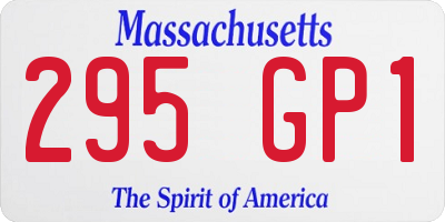 MA license plate 295GP1