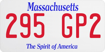 MA license plate 295GP2