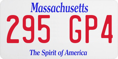MA license plate 295GP4