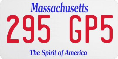 MA license plate 295GP5