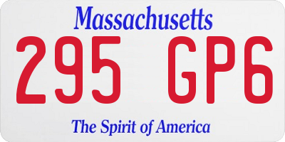 MA license plate 295GP6