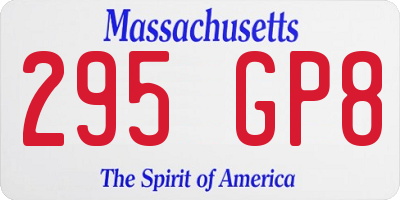 MA license plate 295GP8