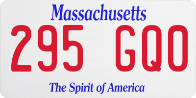MA license plate 295GQ0