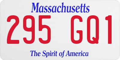 MA license plate 295GQ1