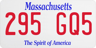 MA license plate 295GQ5