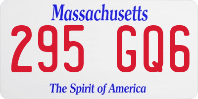 MA license plate 295GQ6
