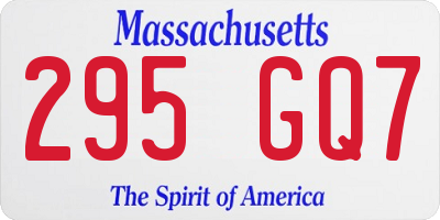 MA license plate 295GQ7