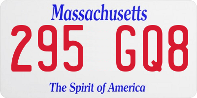 MA license plate 295GQ8
