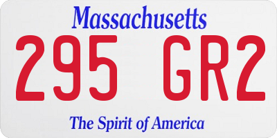 MA license plate 295GR2