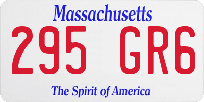 MA license plate 295GR6