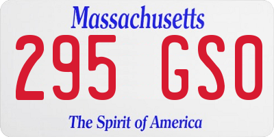 MA license plate 295GS0