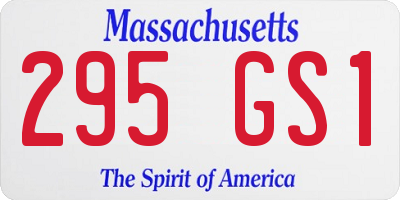 MA license plate 295GS1
