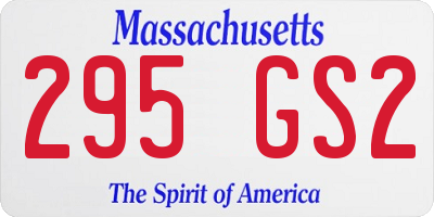 MA license plate 295GS2