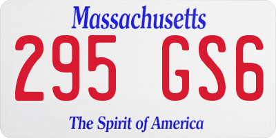 MA license plate 295GS6