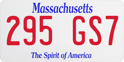 MA license plate 295GS7